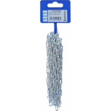 Catena genovese pretagliata Ø 1,5 mm. in acciaio zincato 5 mt.