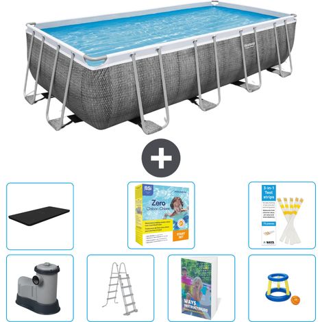Bestway Bestway Power Steel Rectangulaire - 549x274x122 cm - 8-pièces S529 (1/4)