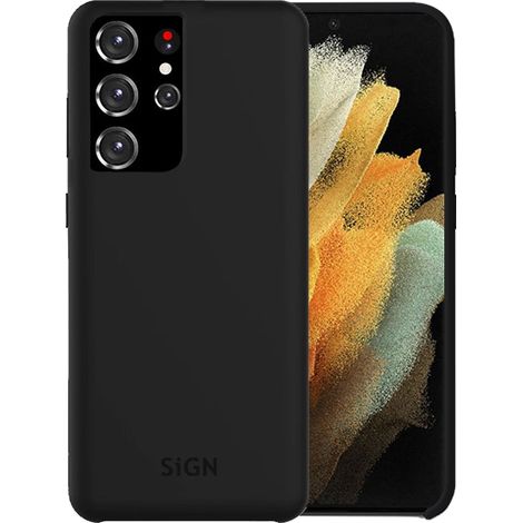 Custodia in silicone liquido per Samsung Galaxy S21 Ultra - nera