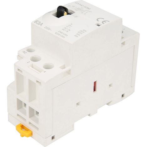 Contacteur AC 220V 50Hz 63A 2P Modulaire Rail DIN, Interrupteur Manuel, Contacteur Domestique 2NO (1/5)