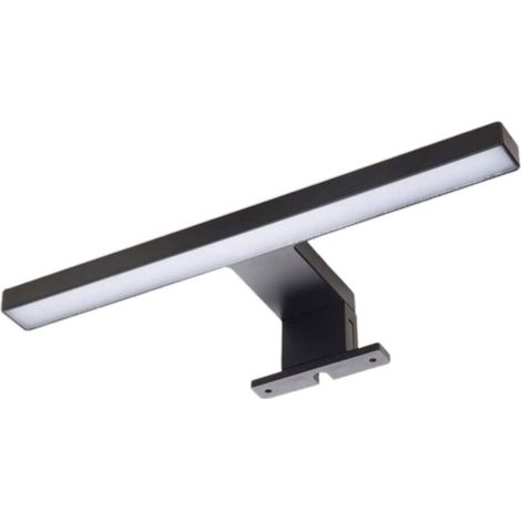 TRADE SHOP - Applique Lampada Led Per Specchio Bagno Con Doppia Istallazione 7w Luce 4000k Ip44 500p - Nero (1/5)