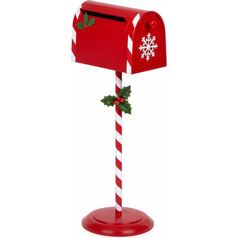 Portalettere Alto Natalizio 35x29 H 87cm Rosso Peraga Christmas