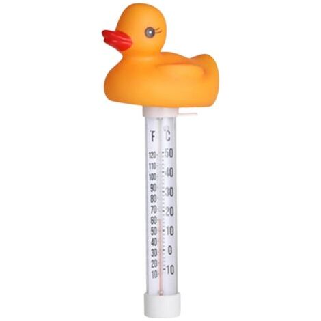 Thermomètre de piscine flottant facile à lire, design animal amusant, thermomètre à eau, jauge de température de l'eau pour étang à poissons, Canard (1/5)