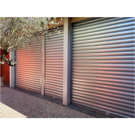 4M – Rideau métallique galvanisé motorisé 220V – Lames pleines 7/10ème – Dimensions 4000x4000mm – Moteur central avec débrayage intégré