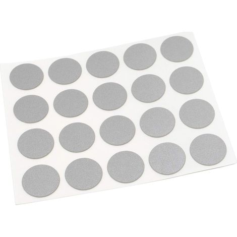 Adsamm® / 20 x caches adhésifs pour tête de vis / argent / Ø 13 mm / rond / caches autocollants avec fine épaisseur 0,45 mm, d'Adsamm® (1/5)