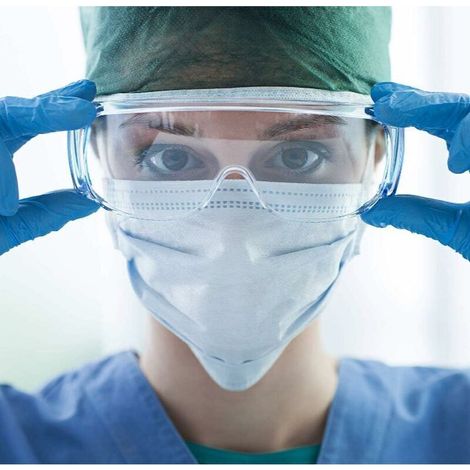 Lunettes de Sécurité, Surlunettes de Médicales Protection UV Anti-Buée pour l'agriculture l'industrie et Le Laboratoire Blanc-Fei Yu (1/3)