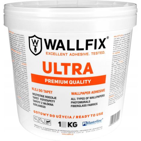 Colle Wallfix Ultra pour tous papiers peints, prête à l'emploi, 1 kg (1/3)