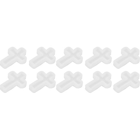10 Stück Kreuzförmige Harzform mit Spiegeleffekt, elastisch, umweltfreundlich, leicht zu entformen, Silikon-Kerzenform für DIY (1/5)