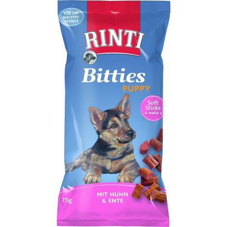 Rinti Extra Bitties Puppy Hundesnack 75 g Huhn & Ente Hundeleckerlis