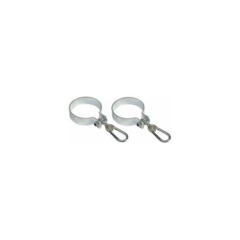 Lot de 2 crochets de balançoire avec mousqueton pour poutres rondes Ø 5 cm (1/5)