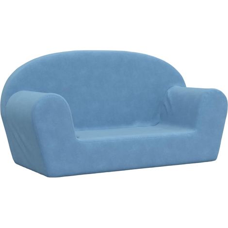 Canapé pour enfants 2 places,Sofa pour Salon,Banquette bleu peluche douce CFW892445 (1/5)