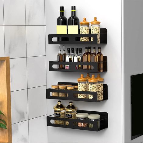 Magnetic Spice Rack - Plastic - For Fridge Oven Microwave Washer - 27 X 8.5 X 5 Cm - 1 Piece (1/5)