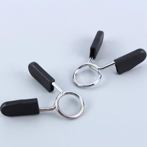 Pince Haltère - Acier Et Caoutchouc - Pour Barres 25 Mm - Lot De 2 (1/4)