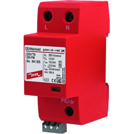 DEHN 941205 DSH TN 255 FM Parafoudre combiné Protection anti-surtension pour: armoire de distribution 25 kA 1 pc(s) R840641 (1/4)