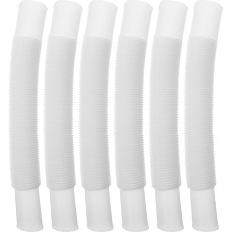 6 Pack 70cm PVC Expandable Drain Hose for Shampoo Tray, Washbasin Hose, Multipurpose Accessories for Home Care, Hair Salon and Bathroom (1/5)