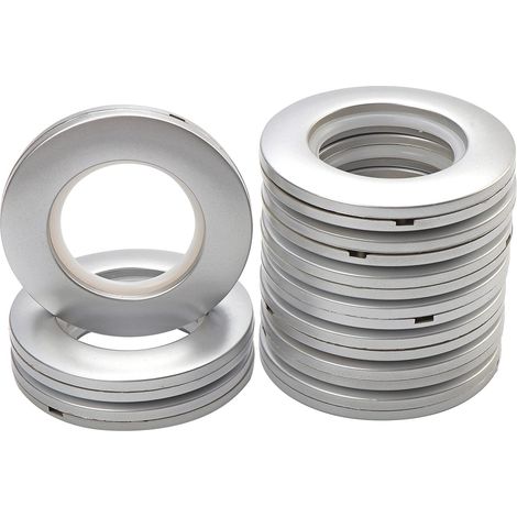 32pcs Anneaux à œillets de Rideau Anneaux en Plastique Intérieur Diamètre 40mm Anneaux de Bricolage pour Rideau de Fenêtre Douche Ve (1/5)