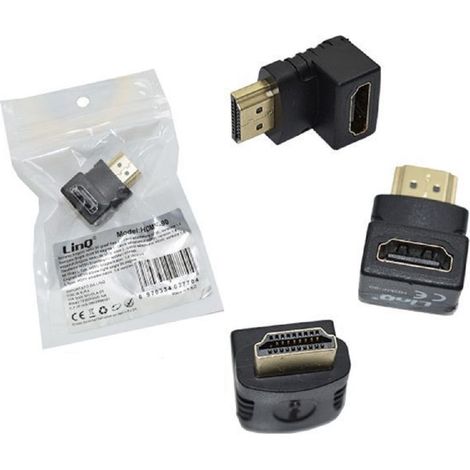 Linq - Adattatore Video Da Hdmi Maschio A Hdmi Femmina 90°gradi Angolare Destro Hdmf-90 - (1/2)