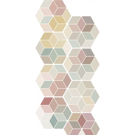 Aelle - Carrelage sol / mur hexagonal coloré 17x15 cm MINIMA8.6 MULTI COLOR 1 MIN103M - Vendu par boîte de 0.57 m² (1/5)