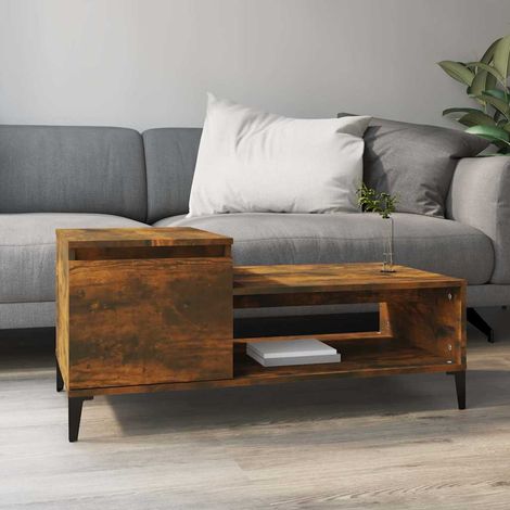 vidaXL Coffee Table Smoked Oak 100x50x45 cm Engineered Wood (1/5)