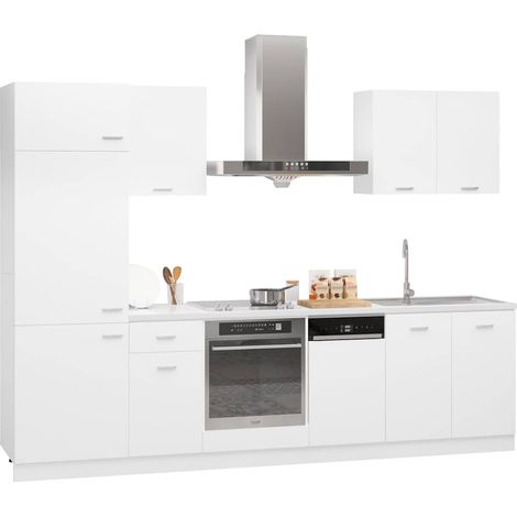 Maison Exclusive - Set Armadi da Cucina 7 pz Lyon Bianco in Truciolato
