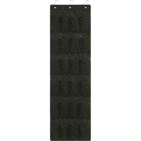 Sac de rangement suspendu pour porte,pour sous-vêtements et culottes, sac de rangement multifonctionnel,Noir [24 compartiments]
