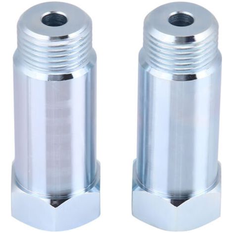 BUNTHAUS Adaptateur d'extension pour sonde lambda, argenté M18x1,5 droit, en acier inoxydable haute résistance, universel, pour voiture