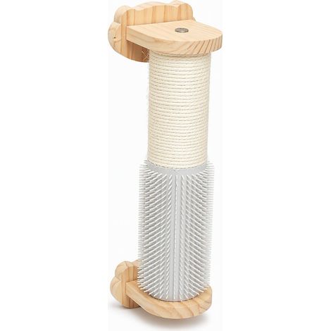 Griffoir pour chat en ficelle blanc sisal nuages 31,5 x 11 cm