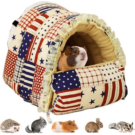 Winterhaus für Kleintiere, gemütliches und warmes Nestbett, rutschfester Schlafsack, bequemes Bett für Kleintiere, weich und flauschig