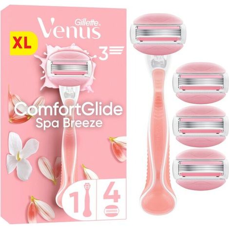 Gillette Venus Comfortglide Spa Breeze Systemklingen 4er + Handstück