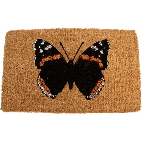 Esschert Design Paillasson imprimé papillons, fibre de coco (1/4)