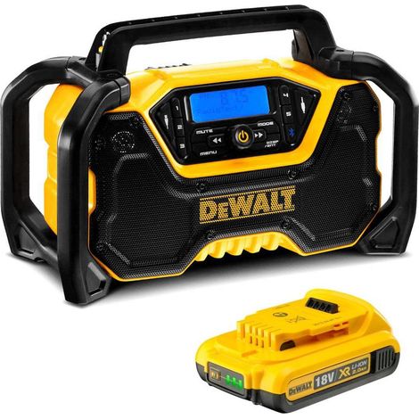 Dewalt DCR029 240v 12 - 18v XR Flexvolt Bluetooth DAB Digital Radio +18V Battery
