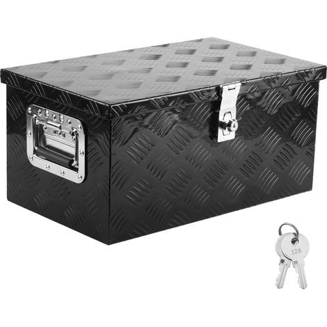 XPOtool Boîte à outils en aluminium 50,8x30,5x24cm Caisse de transport noire d’atelier avec clés (1/5)