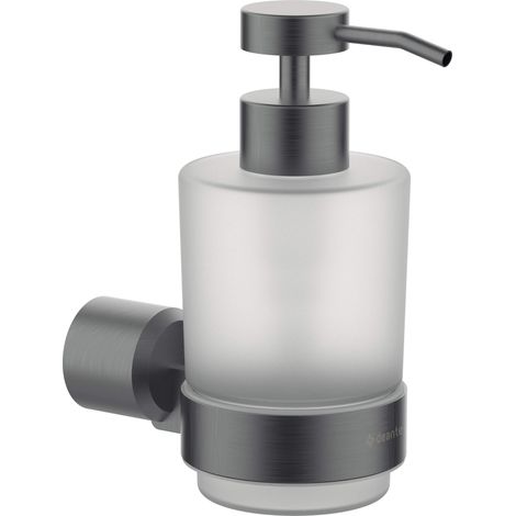 Distributeur de savon mural en acier finition titane - Stapol