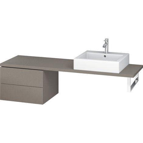 Base Duravit L-Cube Base per console, larghezza 520 mm, profondità 477 mm, 2 cassetti, colorazione: Terra Opaco - LC582701414 (1/4)