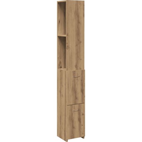 Maison Exclusive - Armadietto Bagno Rovere 25x25x170 cm Legno Multistrato