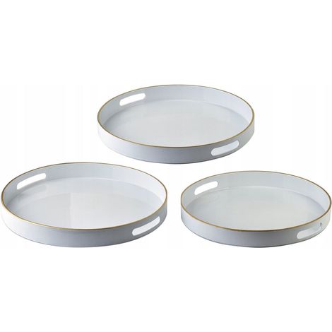 Mondex Blanche White set di vassoi decorativi bianchi (1/3)