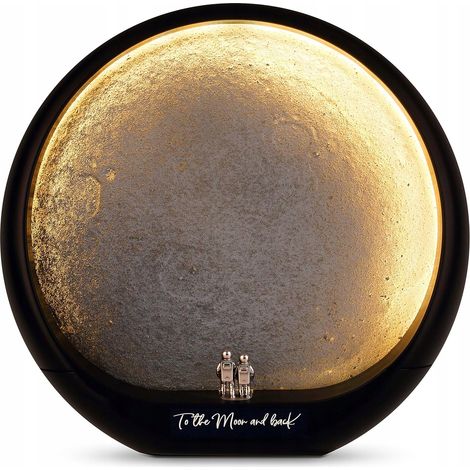 Lámpara de noche LED decorativa Mamre con forma de luna, USB, 3 colores de luz, 4 W, 1200 mAh (1/5)