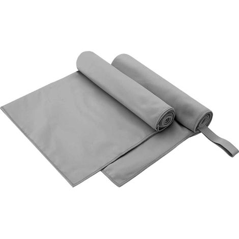 Sporthandtücher 2 pcs Dunkelgrau 100 x 50 cm