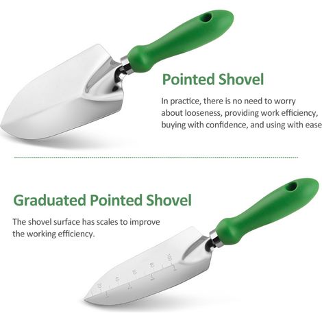 Ensemble d'outils de jardinage 11 pièces en acier inoxydable, kit manuel robuste pour extérieur avec poignées ergonomiques, idéal pour planter (1/5)