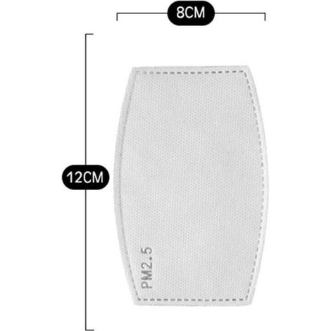 Lot de 100 filtres à charbon actif PM 2.5 pour adultes, filtre antibuée remplaçable pour le visage (1/3)