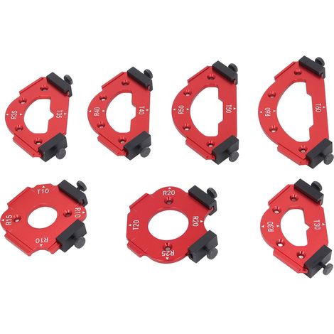 Winkellehre für Oberfräse, Schneidemaschine, Radiuslehren-Set aus Aluminiumlegierung, Holzbearbeitungswerkzeuge R10-R60 (1/5)