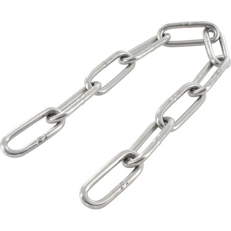 Rundstahlkette langgliedrig ähnl. DIN763 ø 1.5 mm Bund=100 Meter - Edelstahl A4 (1/3)
