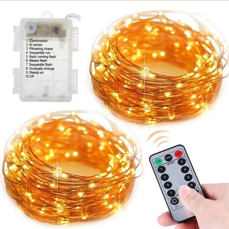 Ghirlanda luminosa a LED, ghirlanda luminosa a tenda fai-da-te, 600 LED 20 m con intensità regolabile, 8 modalità di illuminazione e timer impostabili tramite telecomando, luci bianco caldo, senza r (1/5)