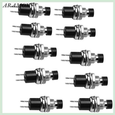 Interrupteur Bouton-Poussoir - SPST 2 Broches - Miniature - Pour Circuits Électriques - 10 Pièces (1/4)