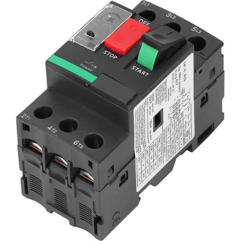 Interrupteur de protection moteur 0,63 µA, thermomagnétique, rail DIN 35 mm, bouton de démarrage manuel, 690 V CA (1/5)