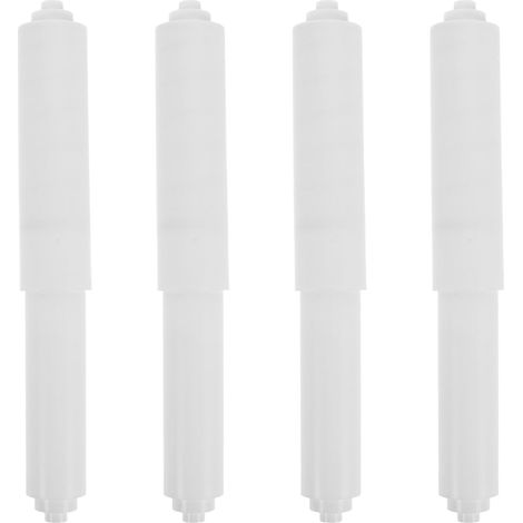 Lot de 4 porte-papier toilette avec tige flexible en plastique à ressort, rouleau rechange (1/5)