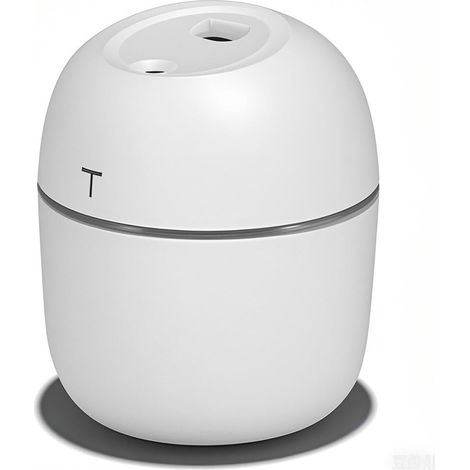 Humidificateur d'air, humidificateur de bureau blanc de 220 ml Mini diffuseur d'arôme alimenté par USB Vaporisateur d'air Diffuseur d'huiles essentielles Cool Mist Humidificateur d'arôme pour la maiso (1/5)