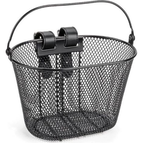 Panier de vélo en métal noir, à fixation avant, panier pour vélo enfant, panier portatif, accessoires de cyclisme. (1/5)