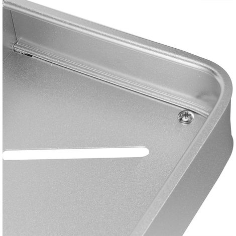 Étagère de douche murale en aluminium 50cm avec barre et crochets pour rangement shampoing (1/5)