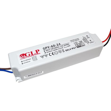 Fuente De Alimentación Estanca 24V DC - 60W  - IP67 - GLP